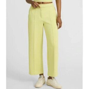 Express High Waisted Scuba Pintuck Ankle Trouser Mojito Work Pants Size 4R